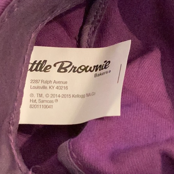 Brownie Scouts Vibrant Purple Cap with Pink Heart Detail - Picture 6 of 6